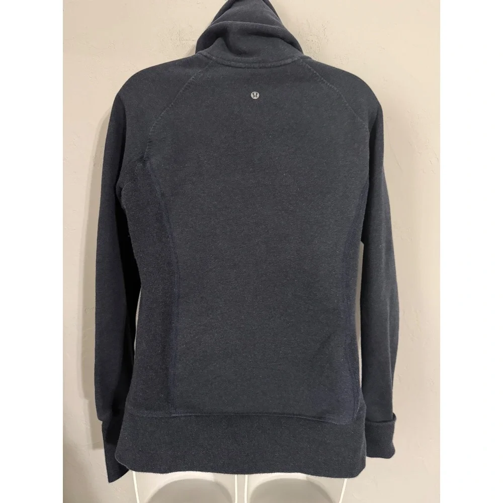 Lululemon Athletica Navy Full Zip Hoodie Thumbholes Women's Size‎